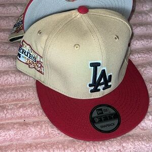 Los Angeles Dodgers Hat Men's Vegas Gold, Cardinal 9Fifty SnapBack 1981 WS NWT🔥